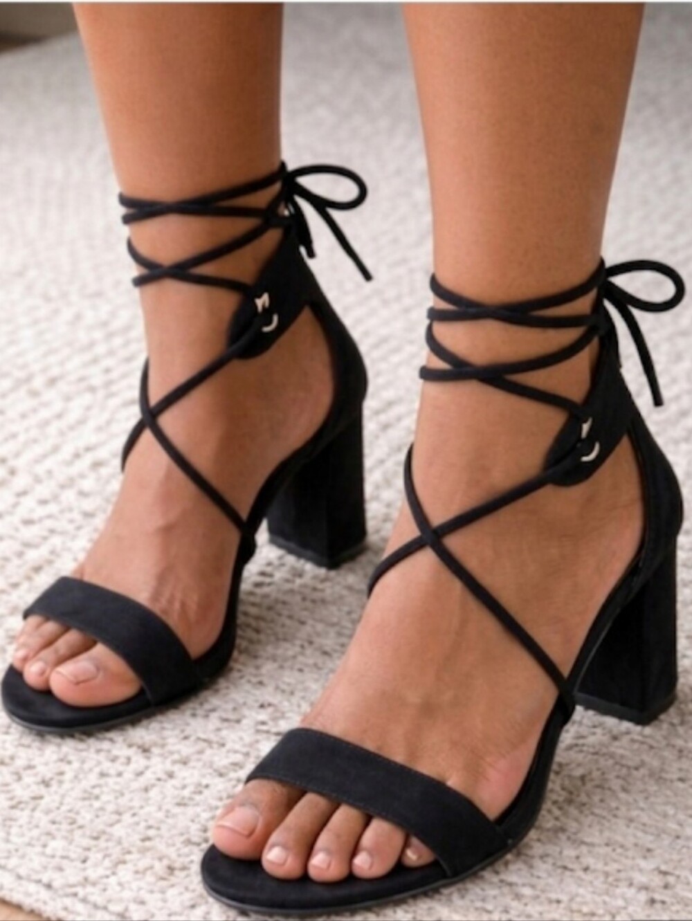 Classic Suede Lace-Up Women's Sandals, NWOB